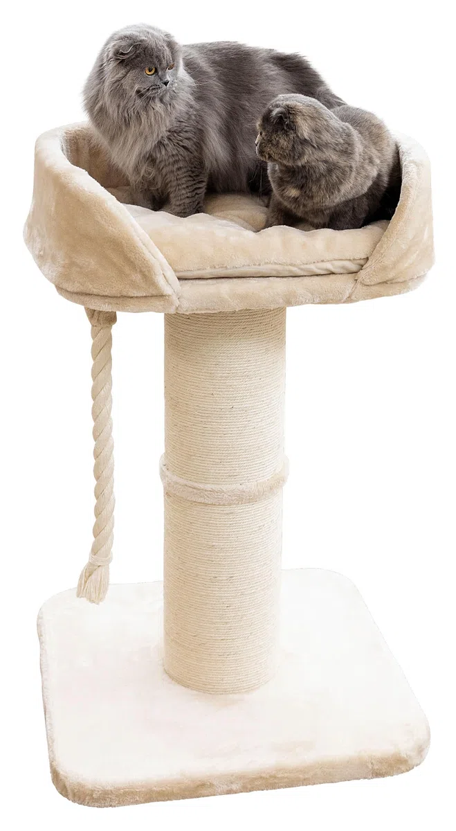 Kerbl Pet Árbol rascador Toni XL, rascador para Gatos, Beige, 58x58x93 cm, Estable y Resistente, para Gatos Maine Coon, rascador Robusto de sisal Natural