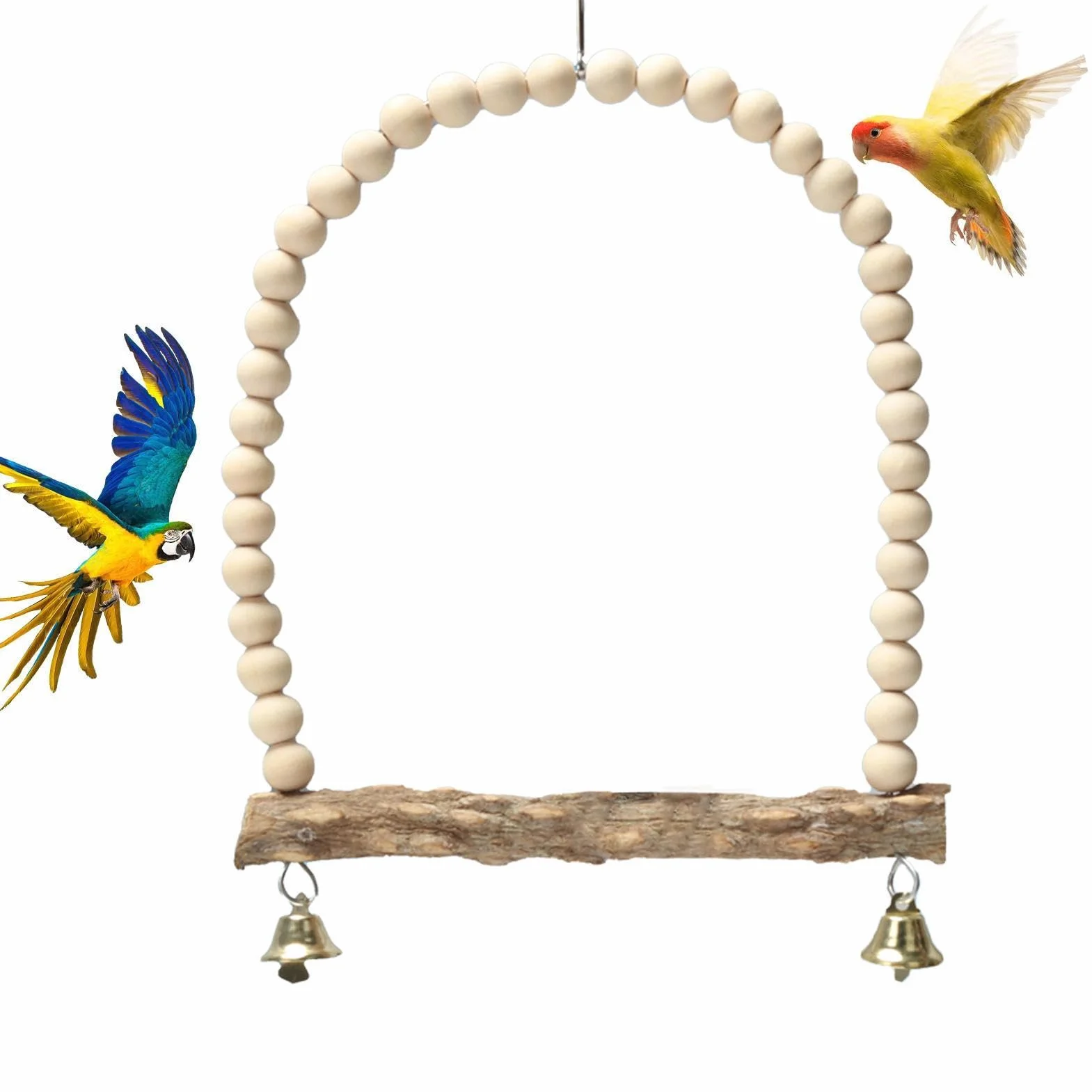 ArinkO Pochy - Percha Colgante Colorida con Cascabel para pájaros pequeños