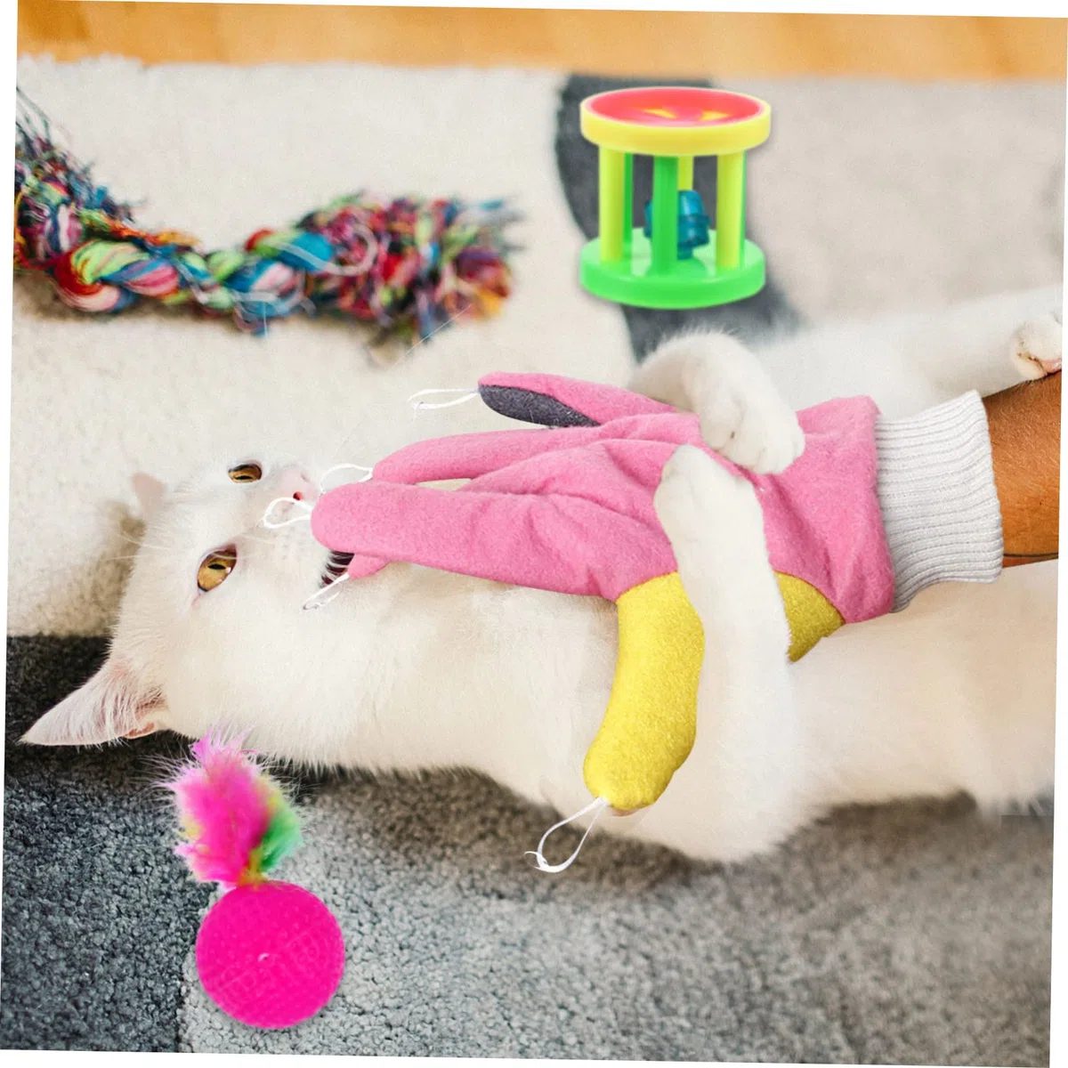 Milisten 40 Uds Conjunto De Navidad para Mascotas Juguete De para Gatos Divertido Palo para Gato Juguetes para Gatos Varita De Juguete Interactiva para Gatos Juguete De Peluche