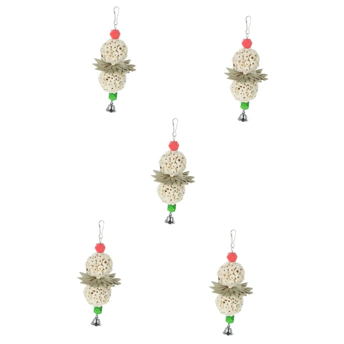DOITOOL 5piezas Juguete para Periquitos y Loros Colgante Accesorio para Jaula De Aves Material Resistente y Seguro Diseño Creativo Forma De Linterna para Masticar y Decorar La Jaula