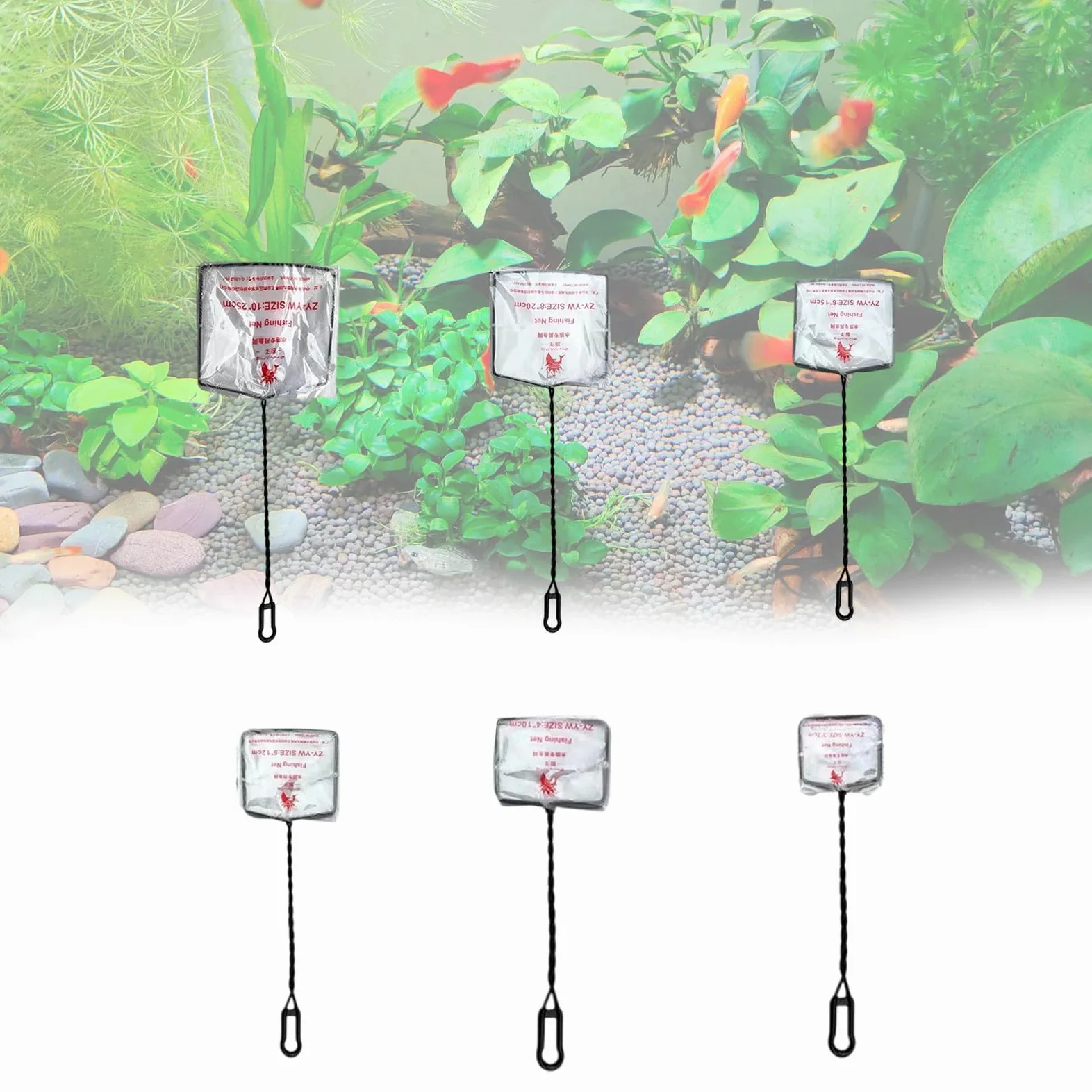 PANGBOER Paquete De 10 Cucharas Limpieza Fina Profesionales para Acuarios Red Peces Varias Ocasiones Hogar Y Oficina Red Pesca Peceras