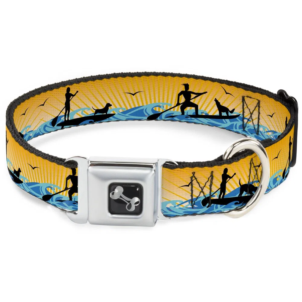 Buckle-Down DC-W37116-WS - Cinturón de Seguridad para Perro, Talla S, Color Negro y Amarillo
