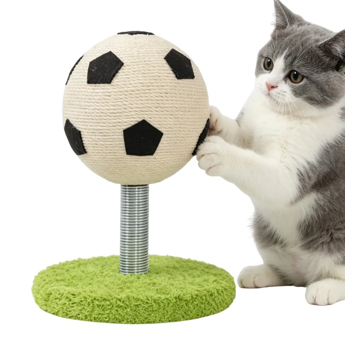 Pelota Rascador para Gatos Juguete de Fútbol Rascador para Mascotas | Pelota Antiaburrimiento Para Gatitos para Alivio del Estrés y Diversión en Interior y Exterior Ejercicio y Entrenamiento