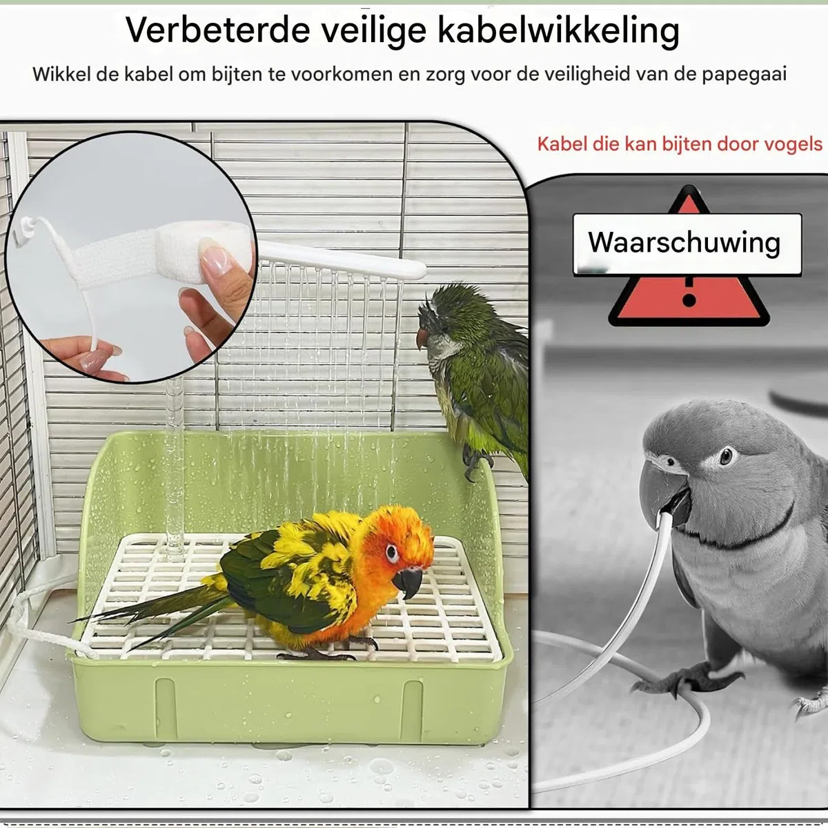 Ducha para pájaros | Automático Pájaros Bañera con Bomba | Diseño Espacial | Loros Contenedor de baño, Jaula de Pájaros Accesorio para Conures, Pinzones, Periquitos, Agaporniss, Perquitas y Guacamayos