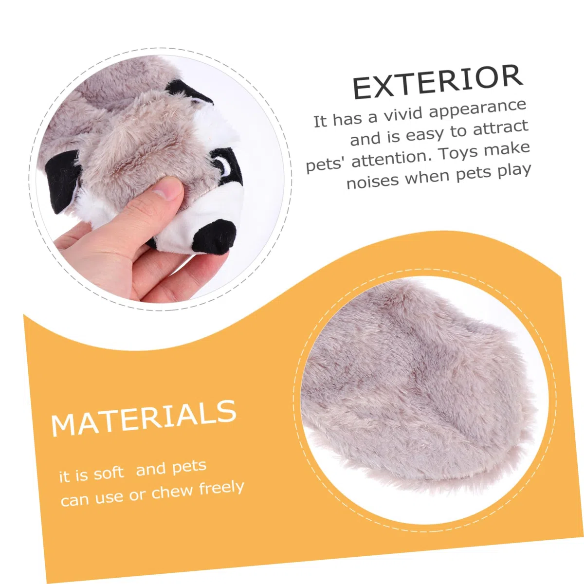 COLLBATH 6 Piezas Juguete Molar de Felpa Juguete para Mascotas Juguete para Masticar Perros Juguetes de Peluche Juguete para rechinar los de Perro Juguete de Peluche para Mascotas