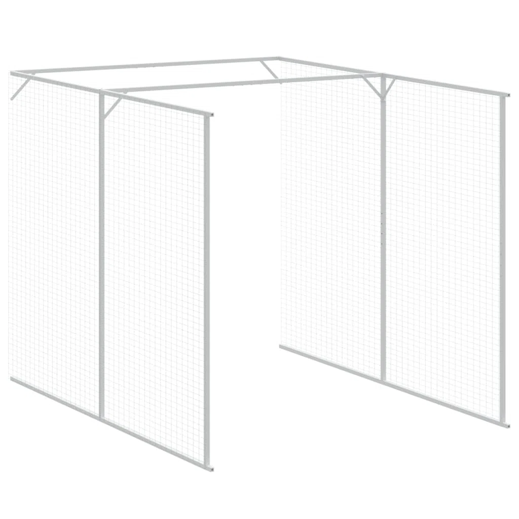 Mangloder Caseta para Perros con Caño Antracita de Acero Galvanizado 165x863x181cm con Techo y Diseño de Red para Exterior, Jardín y Protección Seguro para Perro y Cachorro