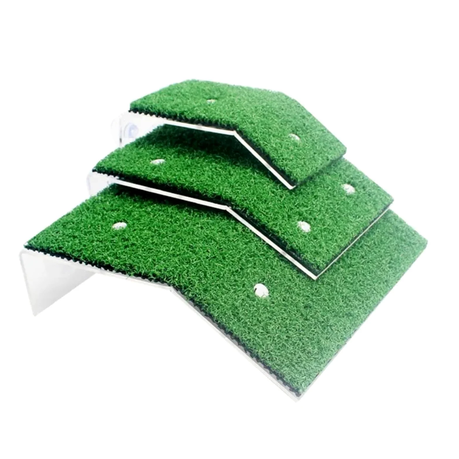 Turtle Basking Platform - Rampa de césped artificial flotante | Accesorio de terrario para reptiles y anfibios | PP no tóxico con ventosas fuertes S/M/L