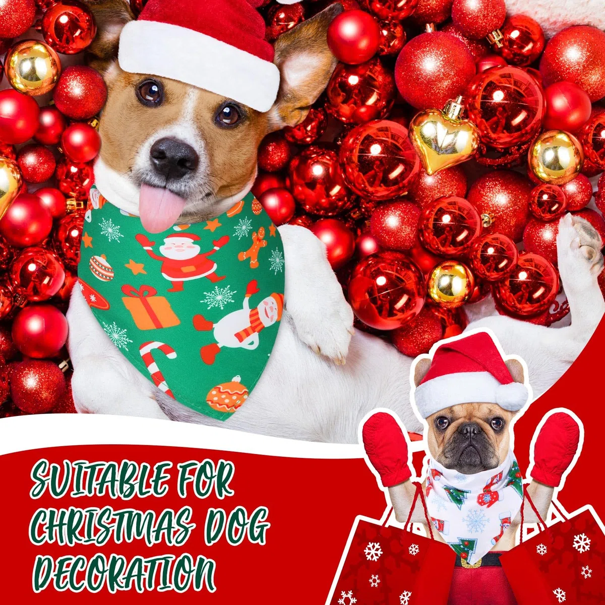 100 Bandanas de Navidad para Perros, a Granel, Bufanda Triangular para Mascotas, Baberos de muñeco de Nieve, Papá Noel, Copo de Nieve, Bandana Suave para Perro, Accesorios para Disfraz de Mascota de