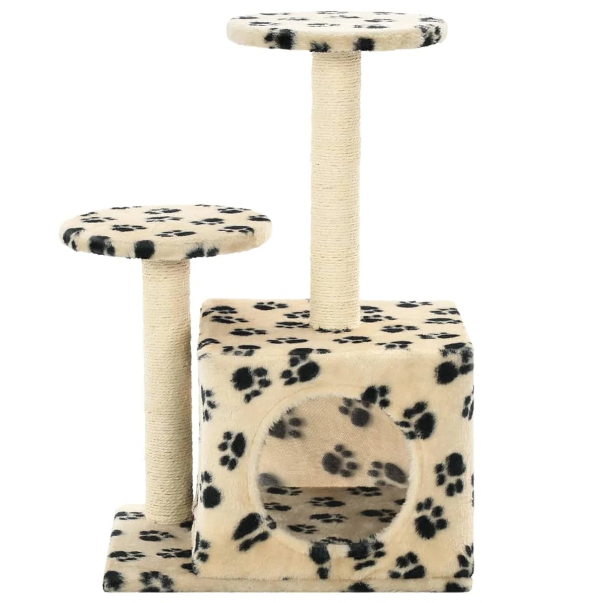 ShGaxin Rascador para Gatos con Poste de sisal, Arbol para Gatos, Gatos Accesorios, Arranhador para Gatos, Arbol Rascador Gatos, 60 cm Huellas Beige