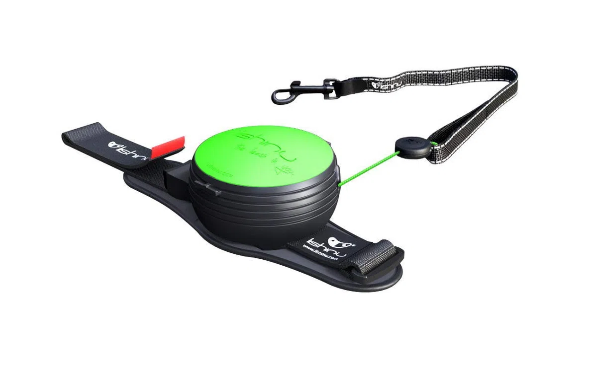 3 correas para perros con parada completa, L (13-40 kg), color verde neón