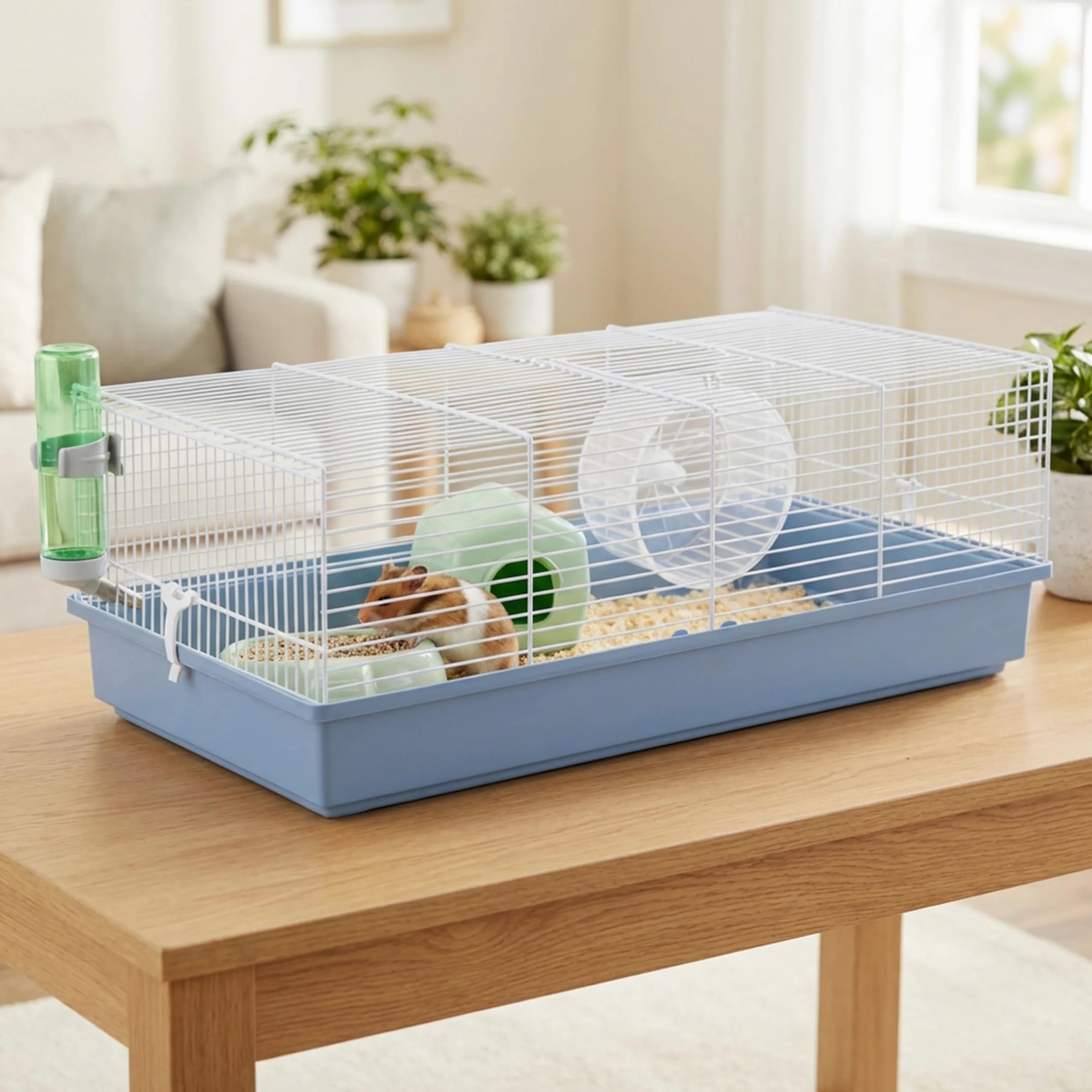 Ferplast Jaula para Roedores CRICETI 11 para Hamsters, en Metal, Accesorios incluidos: Pesebre, Bebedero, Casita, Rueda, 57,5x31xh21,5cm