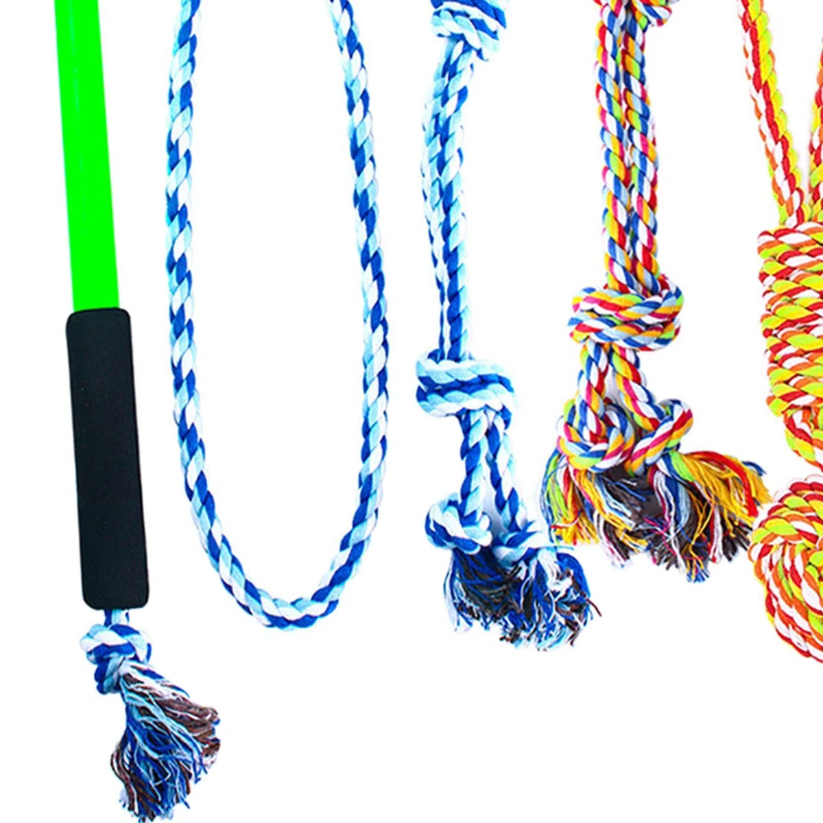 MagiDeal 8 Piezas de Poste de coqueteo, Poste de coqueteo para Perros, Cuerda de Masticar para Mascotas, Juguete de Cuerda de Ejercicio de Entrenamiento, Azul S