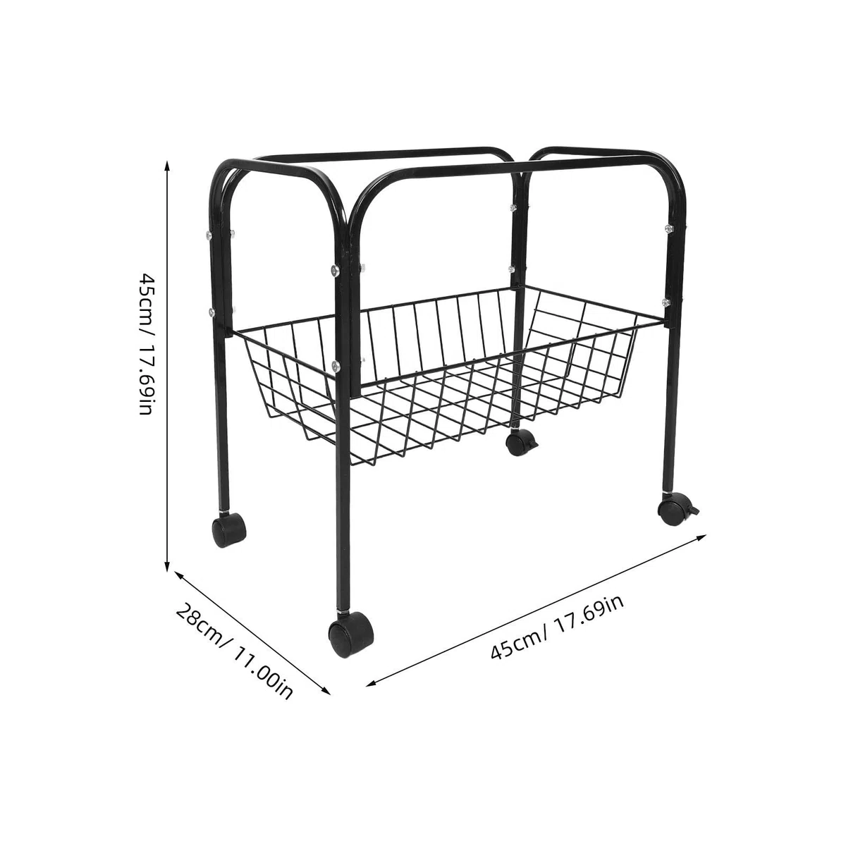 Toyvian Soporte para Jaula de Pájaros de Hierro con 4 Ruedas Giratorias y Estante Espacioso, Base Móvil Estable para Jaulas Cuadradas y Rectangulares, Adecuado para Interior y Balcón