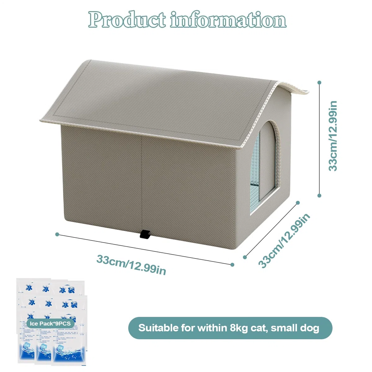 Casa Refrigerada De Gatos Escondite para Mascotas Cama Condominio