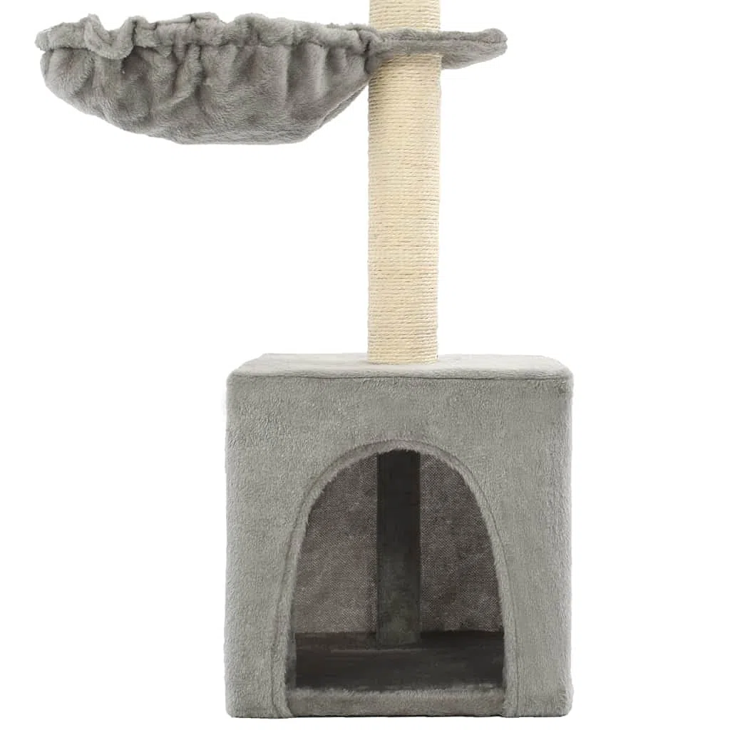 Chusui Rascador para Gatos con Poste de sisal, Arbol para Gatos, Gatos Accesorios, Arranhador para Gatos, Arbol Rascador Gatos, 105 cm Gris
