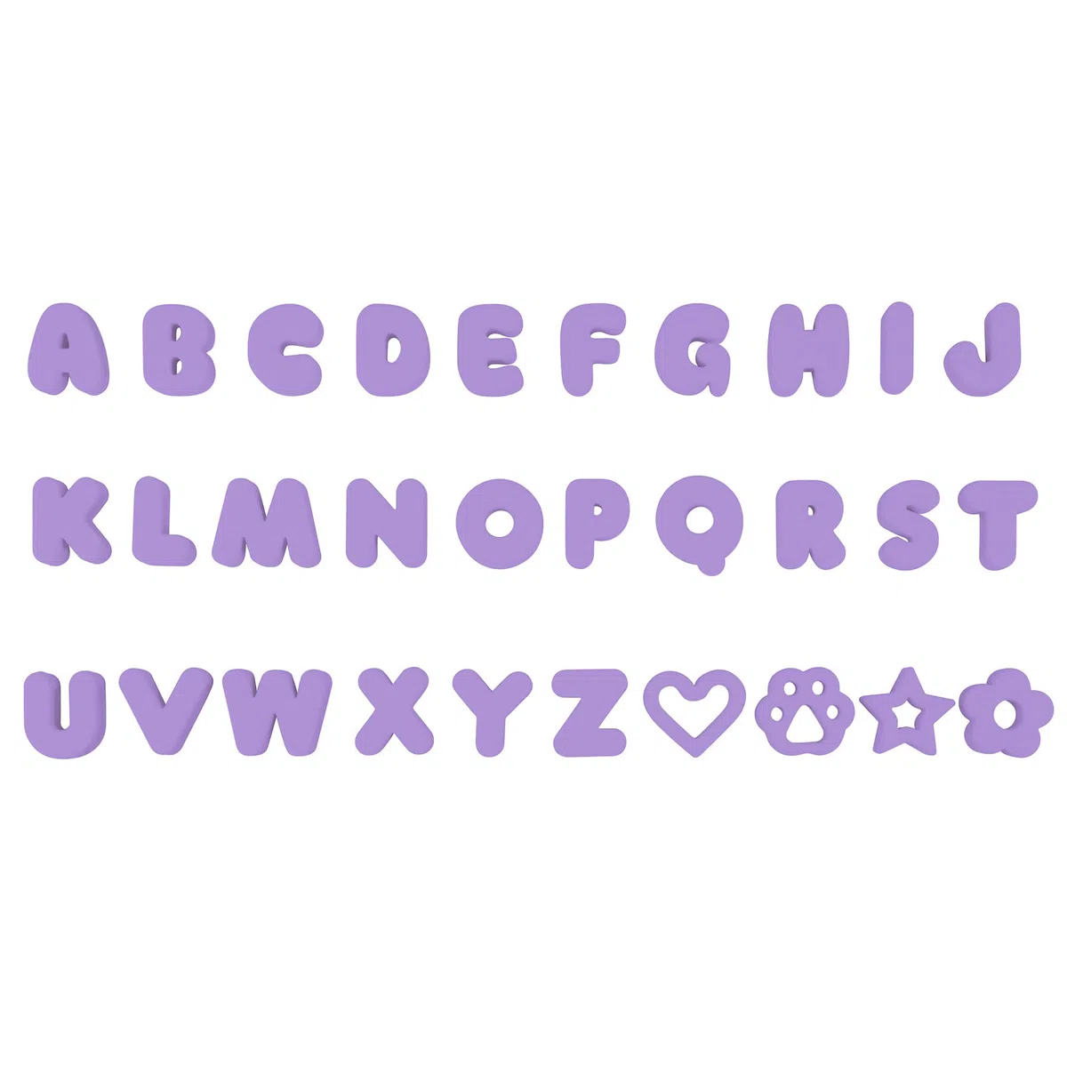 Wisedog Letras de dibujos animados de silicona