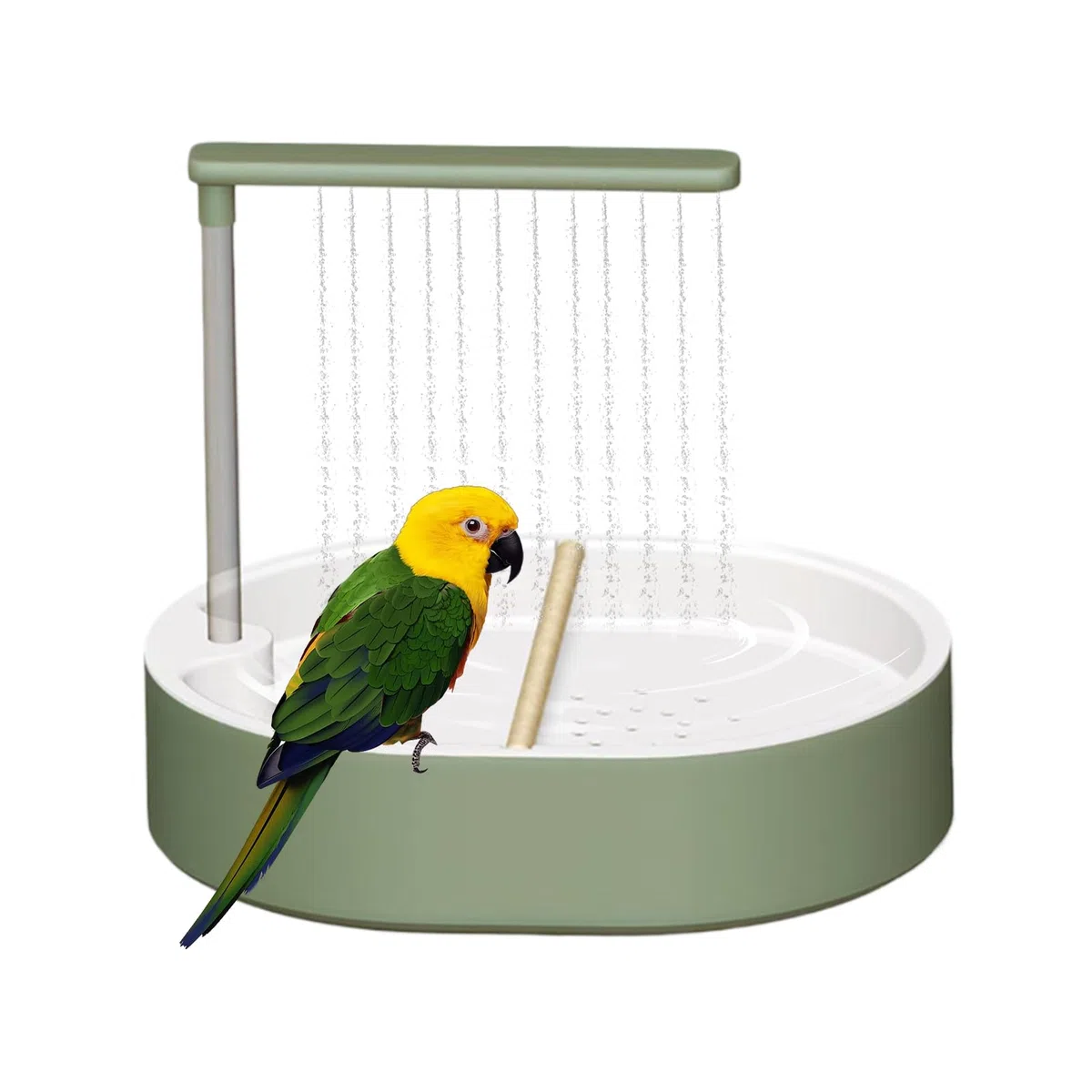 Baño De Jaula De Aves Bañera de Flujo Automático con 26 Agujeros para Aves | Tubo De Ducha Eléctrico Para Cacatúas Para Cacatúa, Periquito, Loro, Agapornis, Guacamayo Y Otras Aves