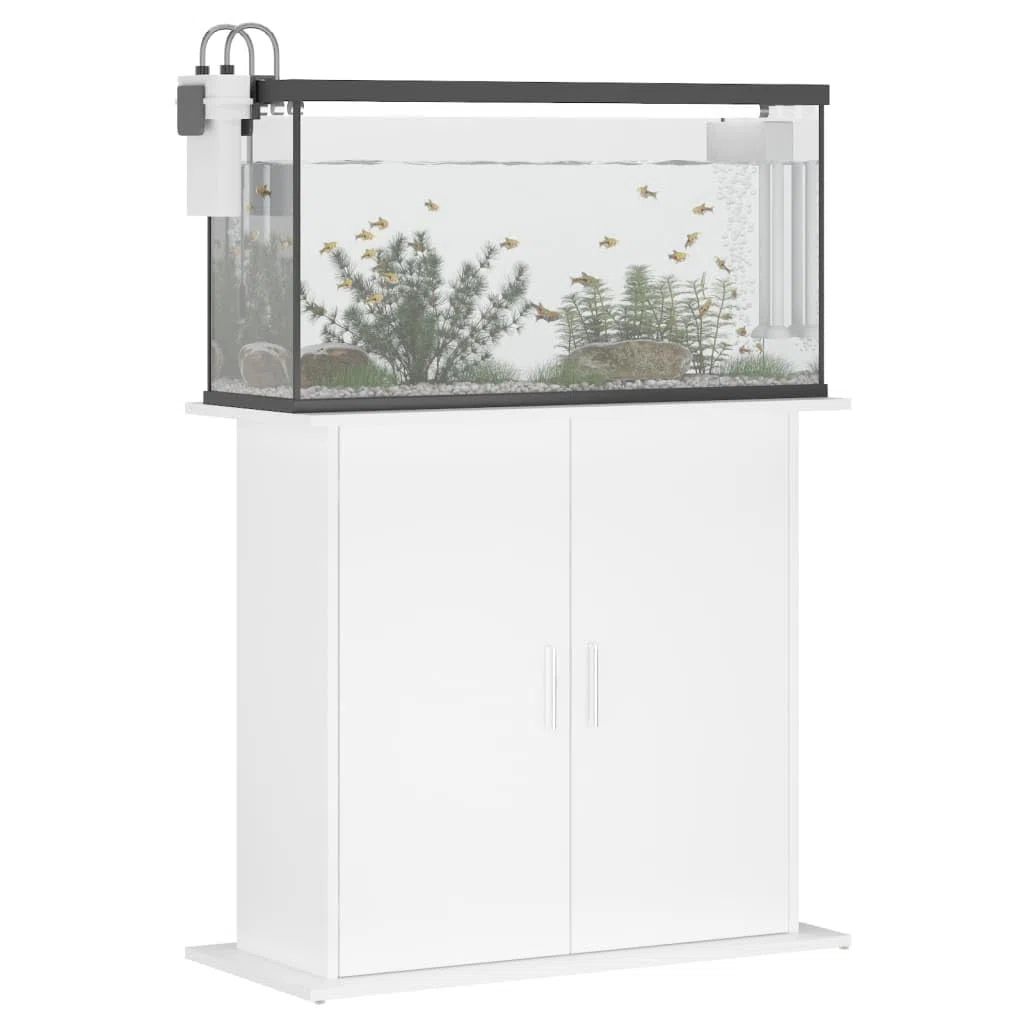 Soporte para acuario, material de madera, 81 x 36 x 73 cm, armario inferior estable con espacio de almacenamiento y compartimentos para puertas, estantería y muebles para acuario, ahorro de