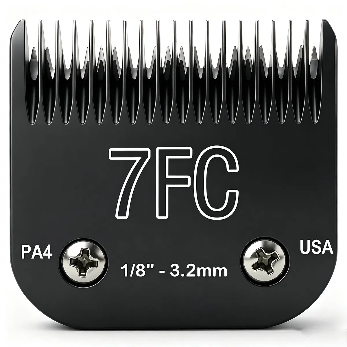 Cuchillas de acero desmontables para perros y mascotas, tamaño 7FC, compatible con longitud de corte Andis de 1/8 pulgadas