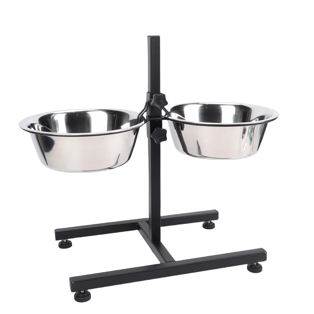 Zerodis Suministros para Perros Soporte para Comedero de Ajustable con Diseño Estable Estación de Alimentación para Mascotas de Pie Soporte para Cuenco para Perros de Acero Inoxidable de Gran