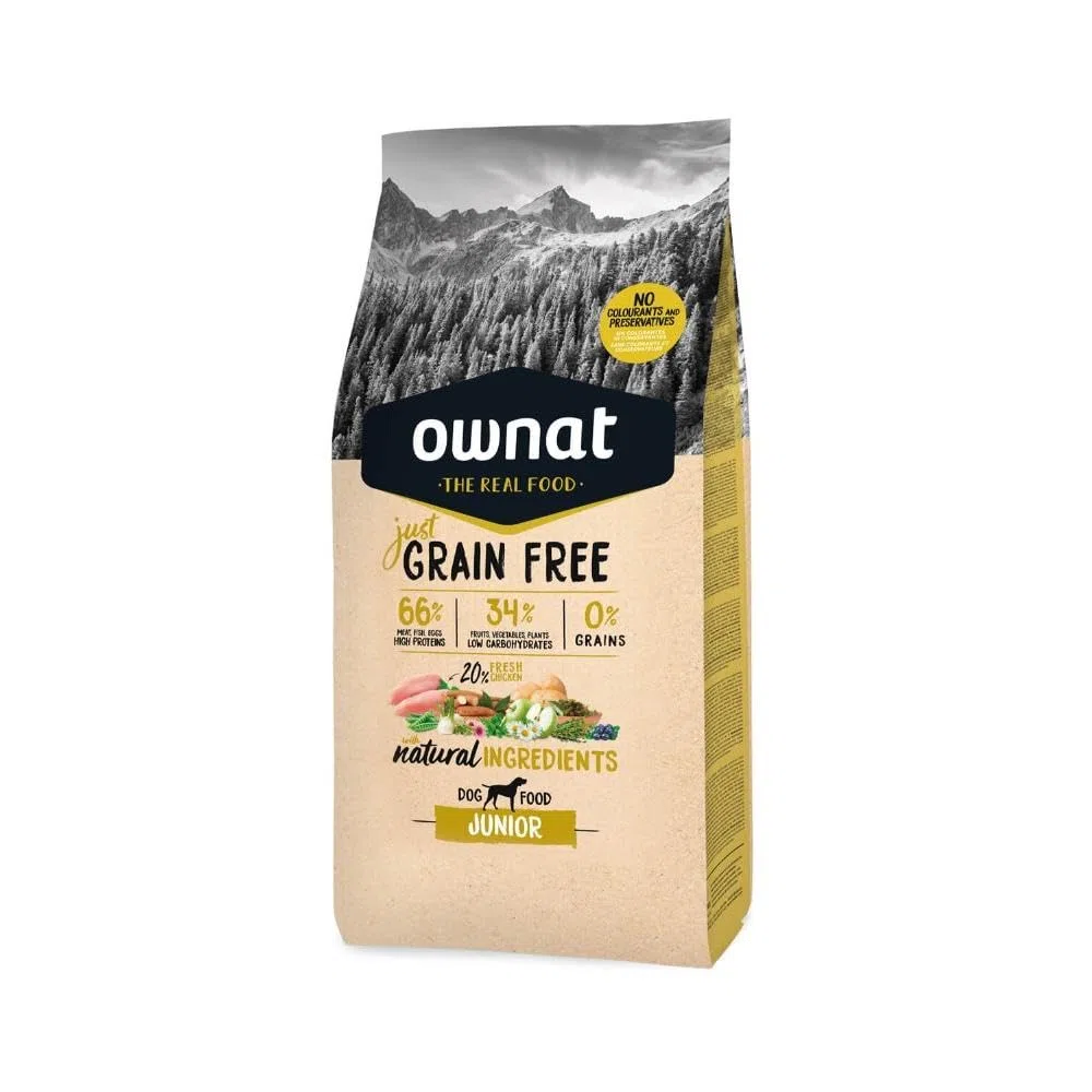 Pienso para Perro OWNAT Grain Free Just Junior 14 kg