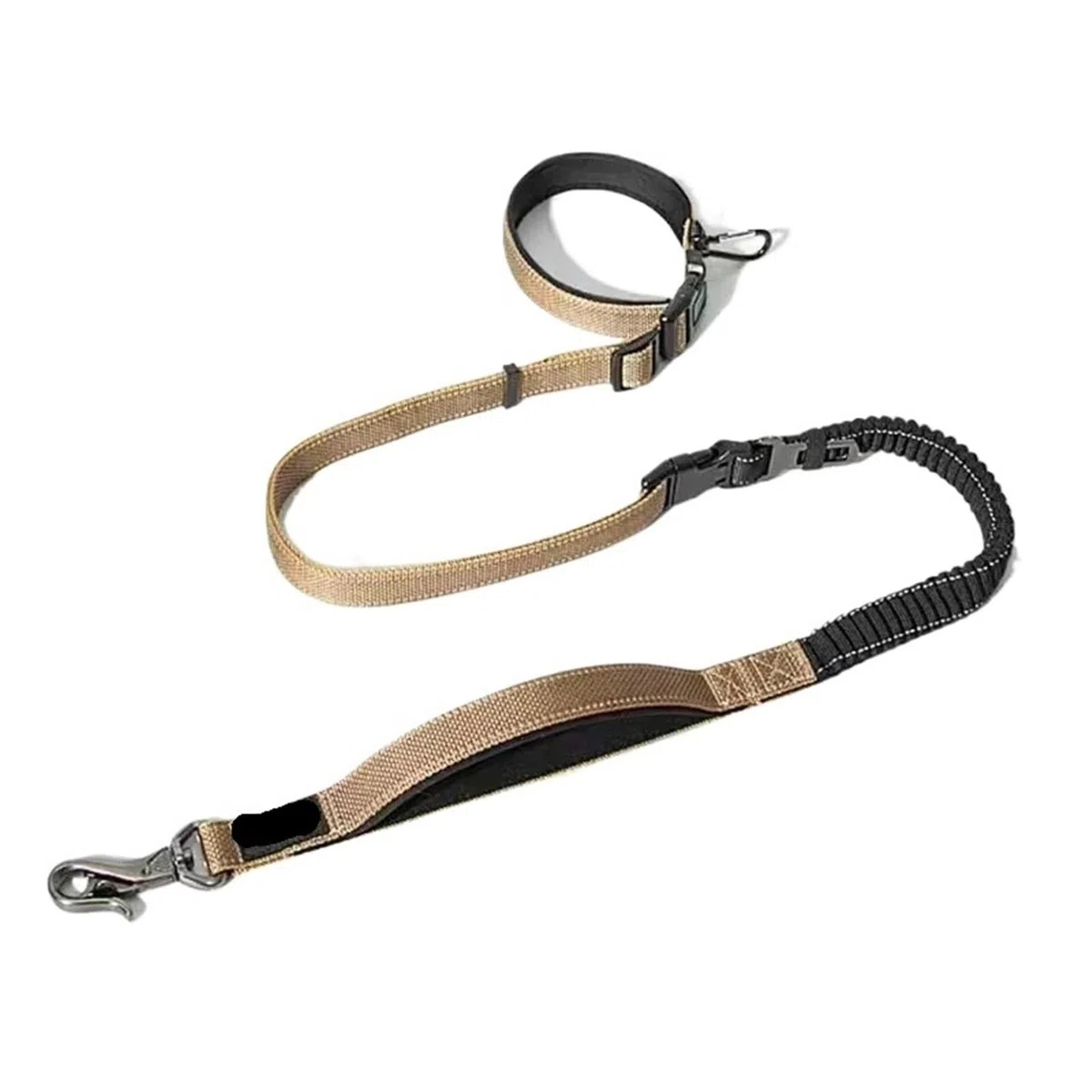Cinturón Multifuncional 6 en 1 for pasear y Correr Perros Grandes, con Manos Libres. Correa Perro(Beige)
