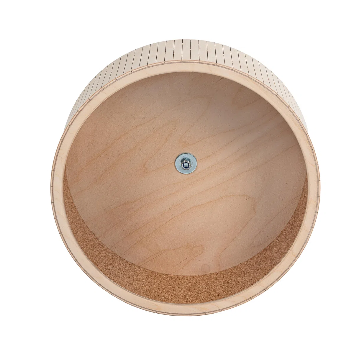 Rueda de madera silenciosa de 31 cm con banda de rodadura de corcho para hámsters, degus, jerbos y roedores pequeños, superficie de rodadura de 12,5 cm de ancho, rodamientos de bolas, construcción