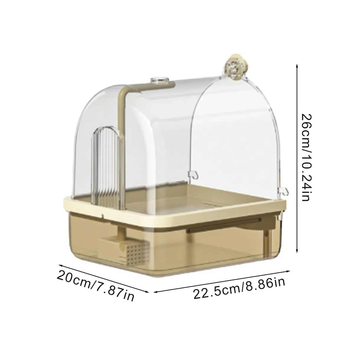 Bañera para Jaulas de Aves Bañera Automática Con Soporte Y Juegos | Baño Para Periquitos De Jaula Adecuado en Aviario Interior, Cría, Viajes, Exhibiciones y Espectáculos