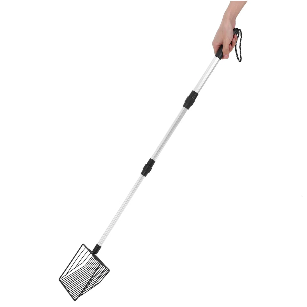 TOYANDONA Pala para Arena para Gatos Mango Extendido Pala Tamizadora para Cribar Excrementos Gatos para Limpiar