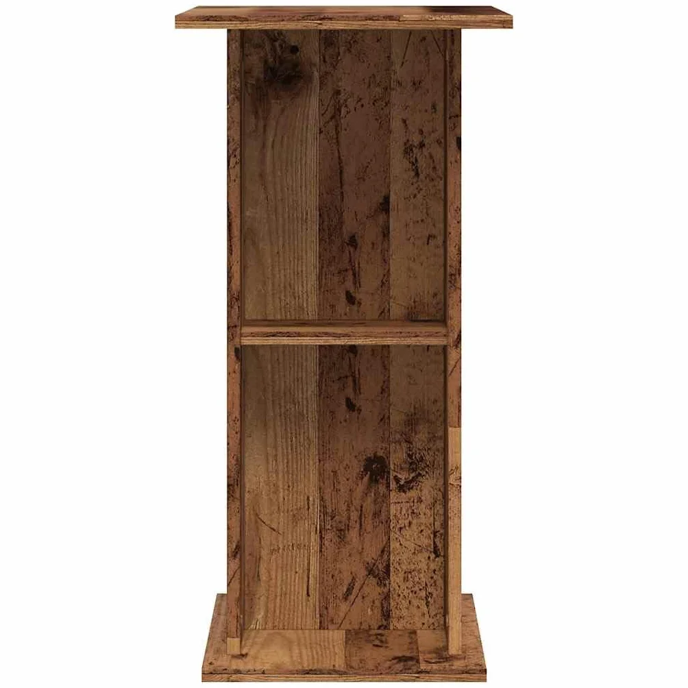 Armario para acuario con aspecto de madera vieja, 36 x 60,5 x 72,5 cm, material de madera, soporte para acuario con compartimentos, espacio para comida para peces, soporte para salón y