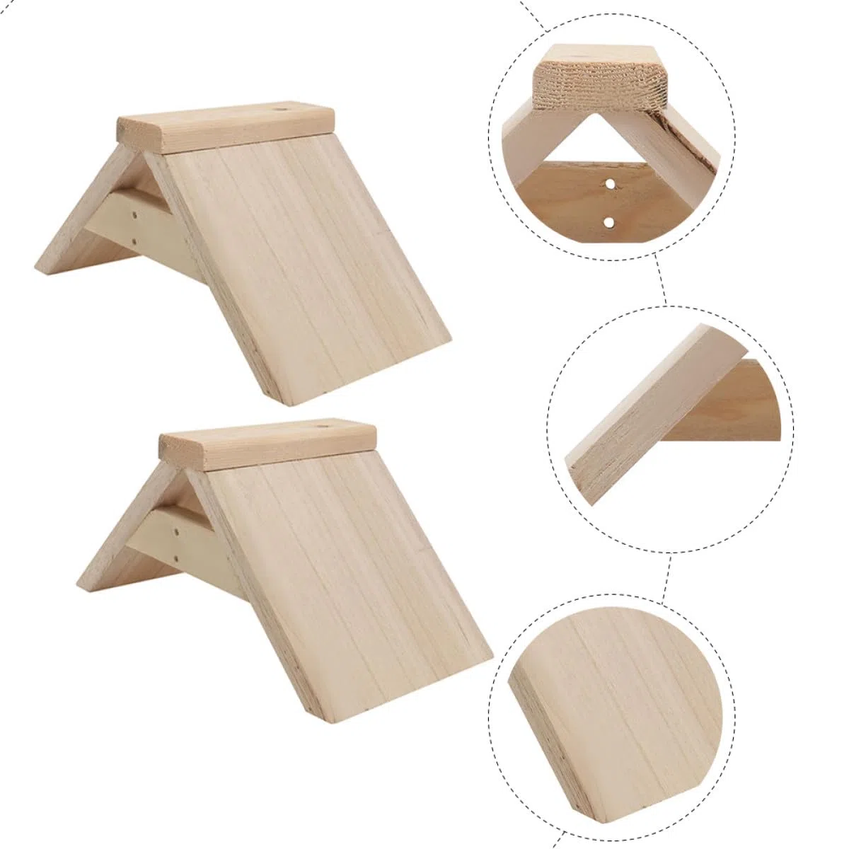SHINEOFI Perchas y Khaki de Madera Jaulas de Pájaros para Parque para Mascotas Soporte para Loros y Aves Juguete Masticable Pack de 5 Unidades