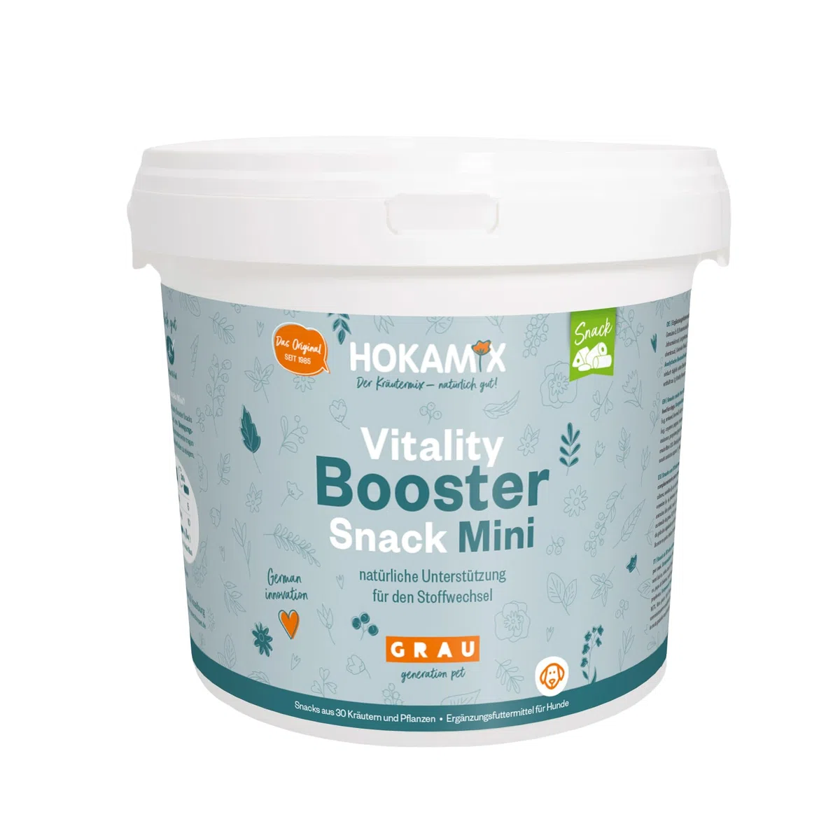 GRAU – el Original – Hokamix Vitality Booster Snack Mini, Paquete de 1 (1 x 4,5 kg), alimento complementario para Perros