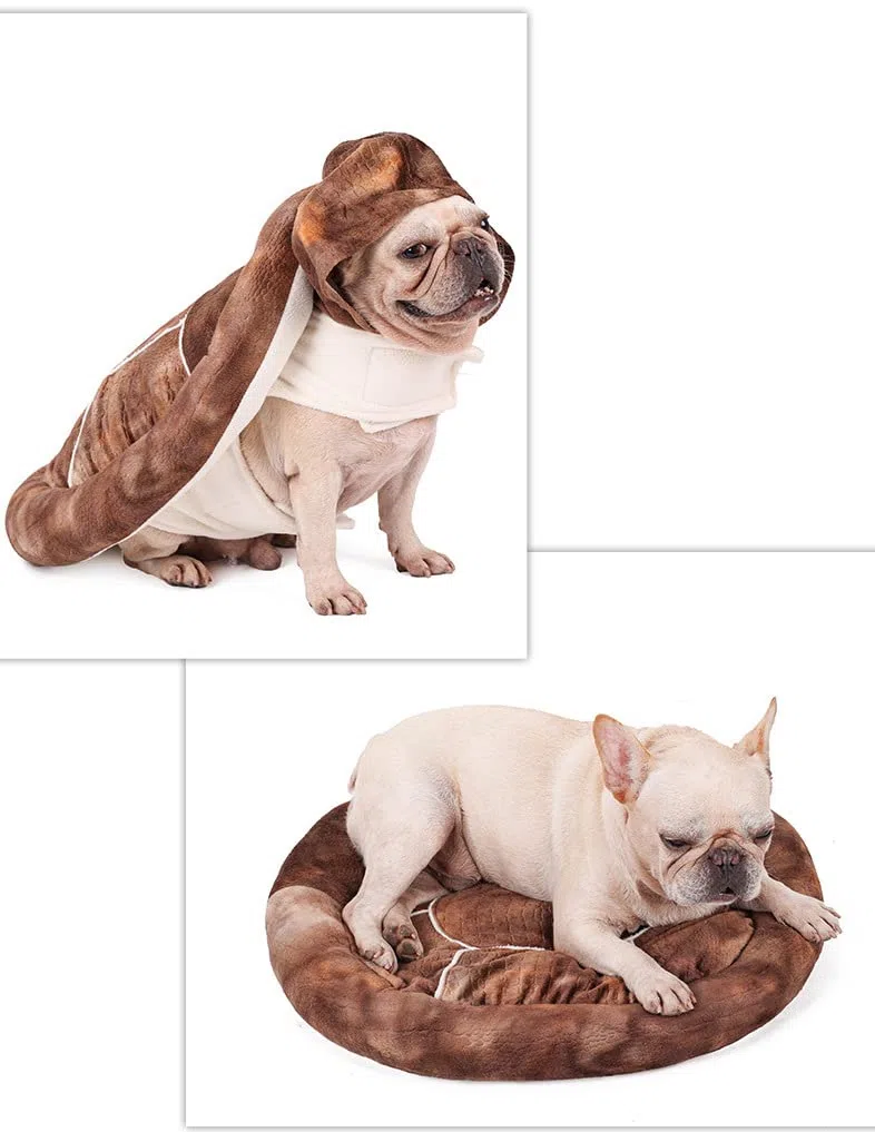 Siqi perro gato sudadera con capucha mascota cálido otoño invierno abrigo algodón ropa para perros jersey al aire libre perro dos funciones se pueden utilizar como nido de mascota y forma de tortuga