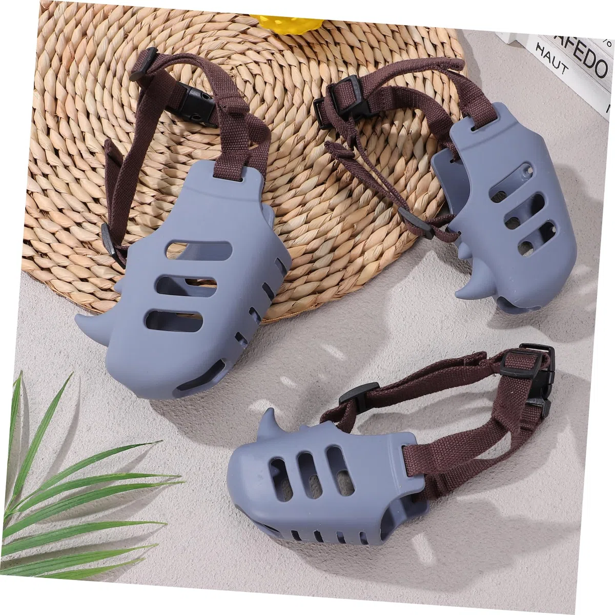 ibasenice 3piezas Bozal para Perro Pequeño Bozal Antiladridos de Silicona Antimordiscos para Cachorros Ajustable para Aseo para Mascotas Medianas