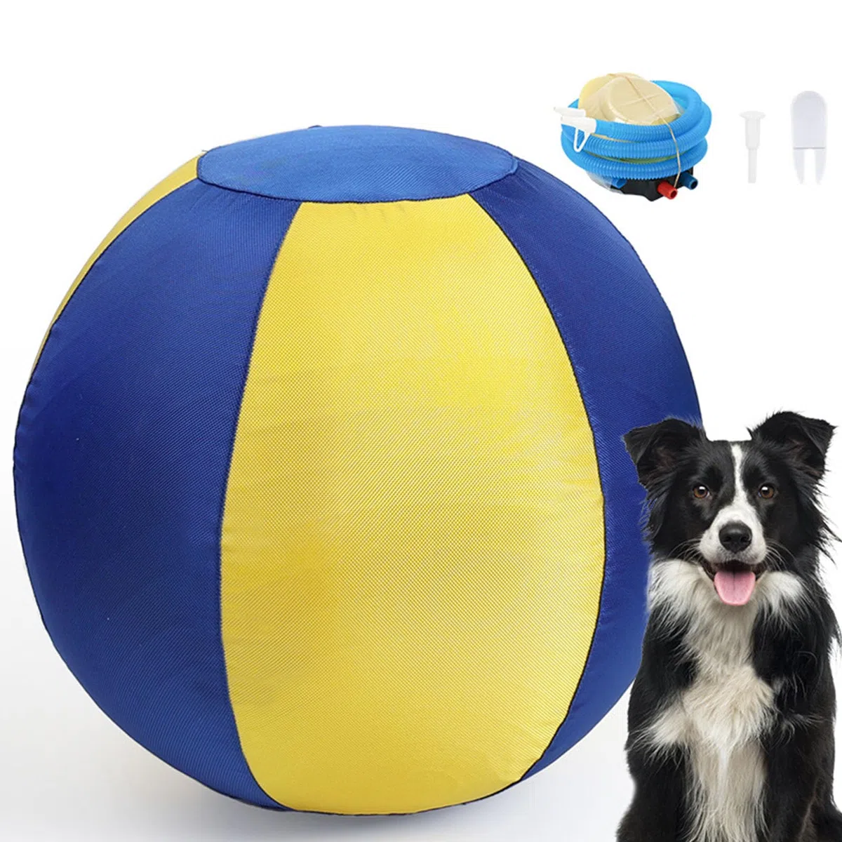 Pelotas inflables de entrenamiento para perros con cremalleras para ventilar energía y suministro interactivo de juguetes para mascotas para entrenar y jugar múltiples juguetes para perros
