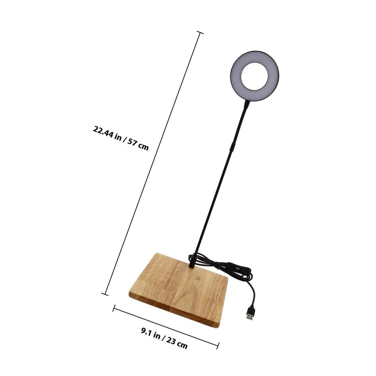Lámpara LED para Acuario Marino y Plantas Acuáticas Base de Madera y Aleación de Aluminio, Fácil de Instalar y Mover para Decoración en Casa