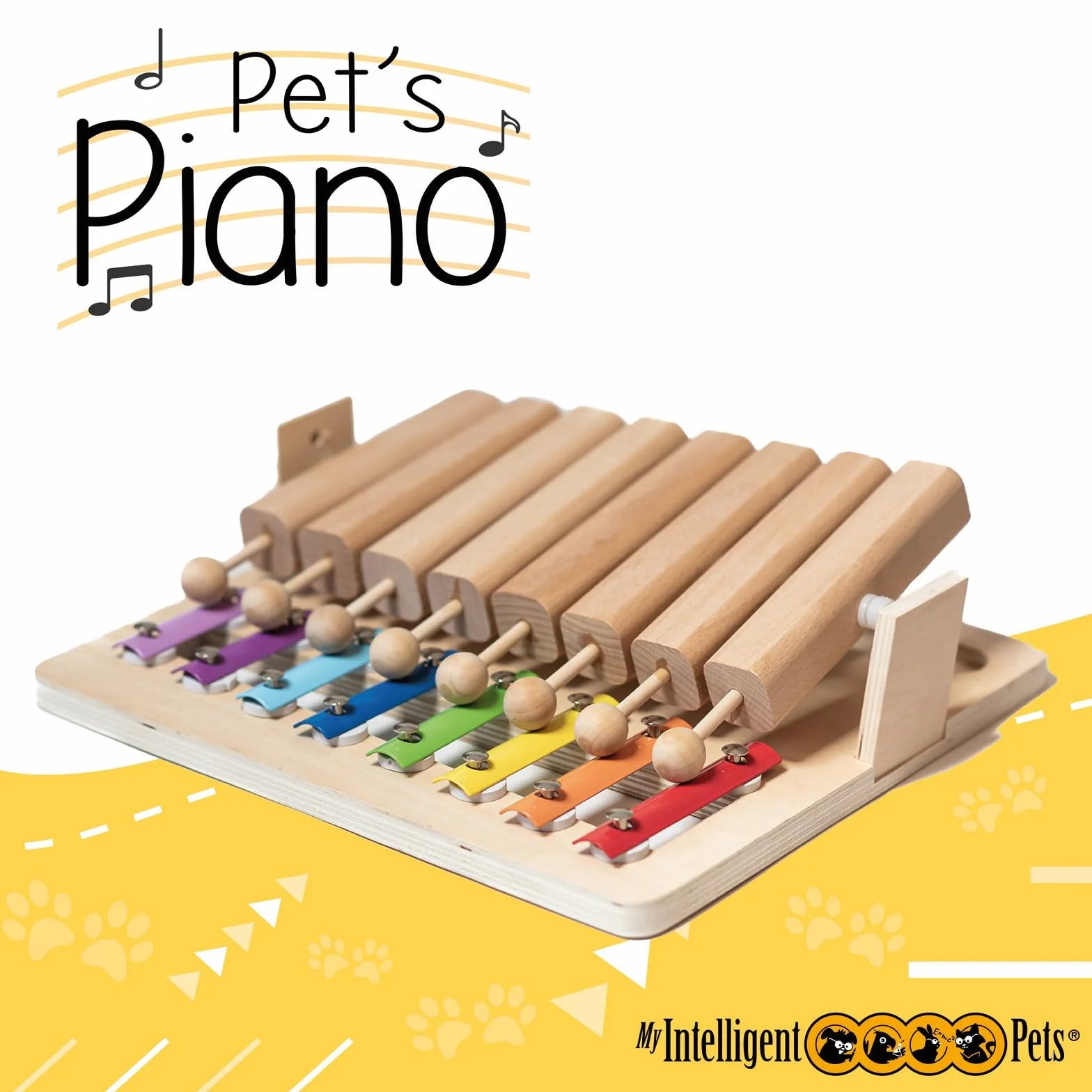 Piano - Juguete Interactivo Inteligente de Madera para Perros y Gatos - My Intelligent Dogs | Juguetes de inteligencia para perros Uso mental - Juguete interactivo Perro, Juegos de pensamiento para perros