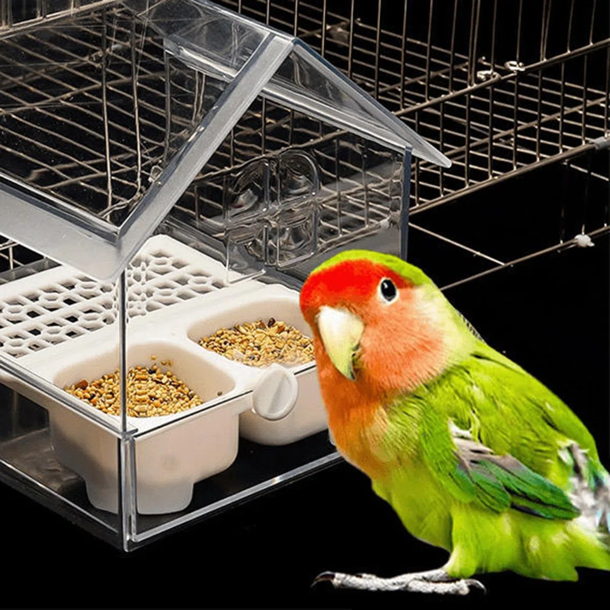 Sharplace Comedero para Pájaros, Bañera Colgante para Pájaros Pequeños, Agapornis Y Pinzones.