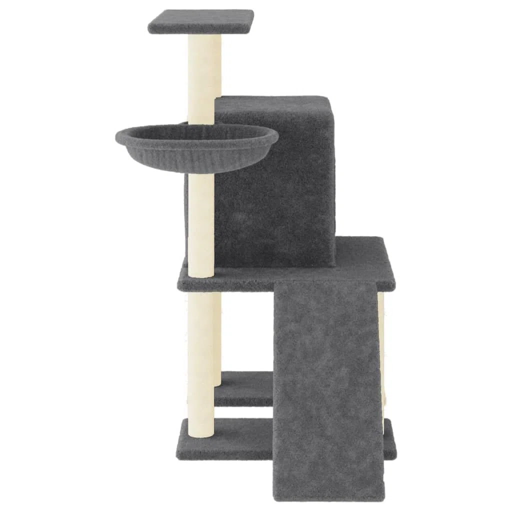 Rascador para Gatos con Postes de sisal Gris Oscuro 96,5 cm, LAPOOH Rascador Gato, Arbol Rascador para Gatos, Gatos Accesorios, Torre Gatos, Arranhador para Gatos, Casa para Gatos