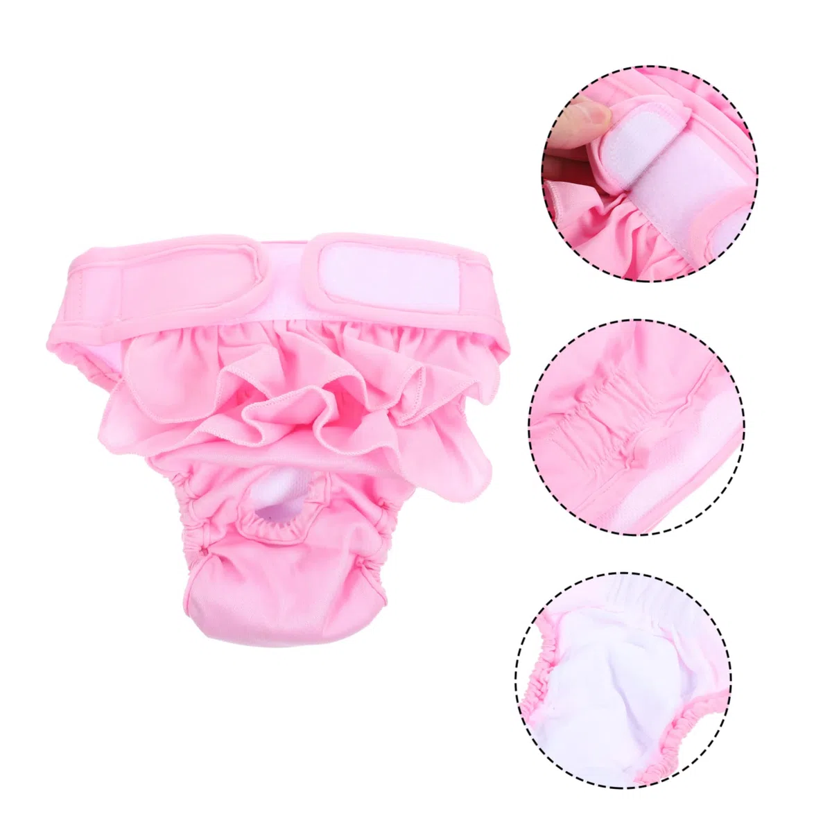 BESPORTBLE 5piezas Pañal Sanitario Reutilizable para Bragas Ajustables para Machos y Hembras Material Transpirable Previene Filtraciones y Mantiene El