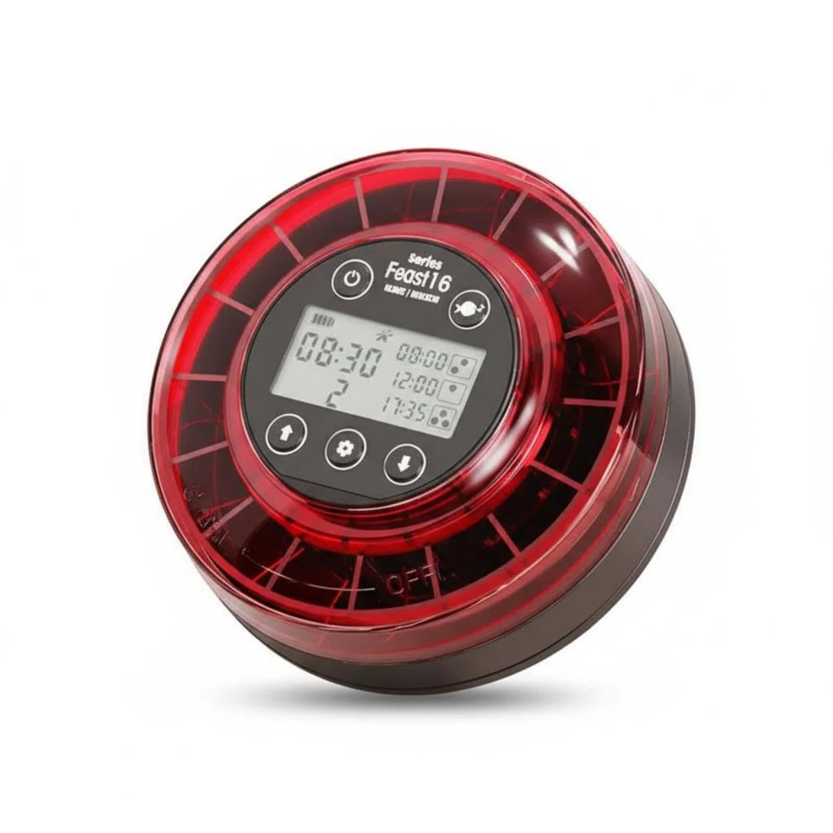Alimentador Automático Peces Control Preciso Dispensador Automático Comida Peces a Prueba de Humedad Alimentador, Rojo, Style to 1