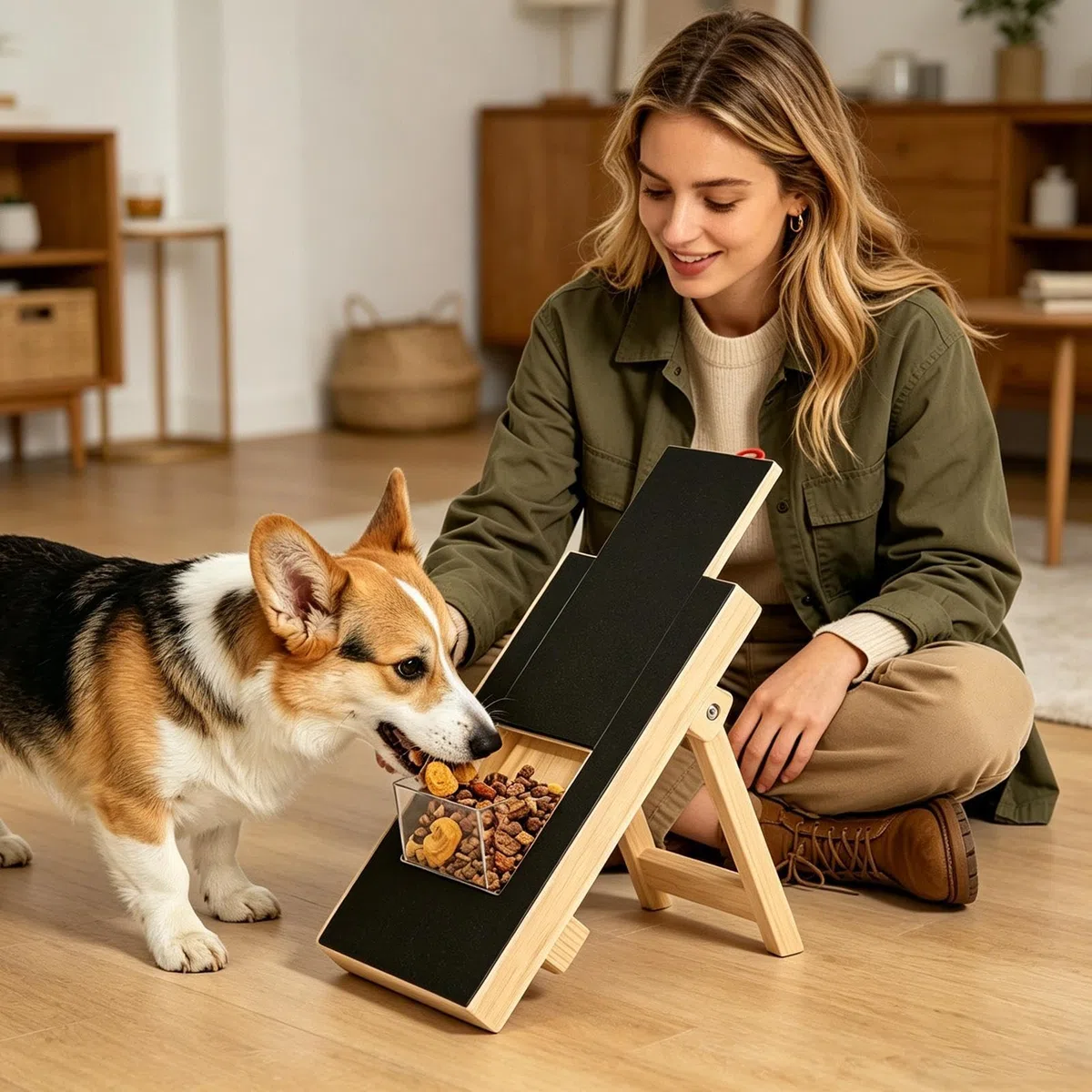 Tabla Rascadora De Uñas Con Para Perros Actividad Interactiva De Madera Con