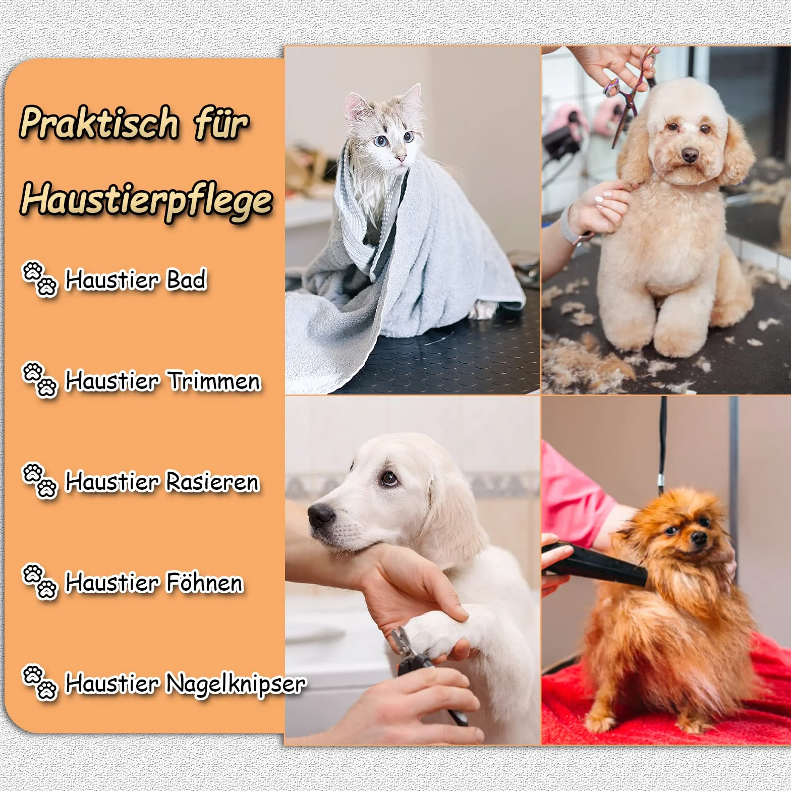 Froadp Mesa de Aseo para Perros Peluquería Mesa Canina y Felina Mesa de Aseo para Mascotas Mesas de Baño Esquila Plegable y Resistentecon Balancín y Bandolera Hasta 60KG de Carga (Pequeño)