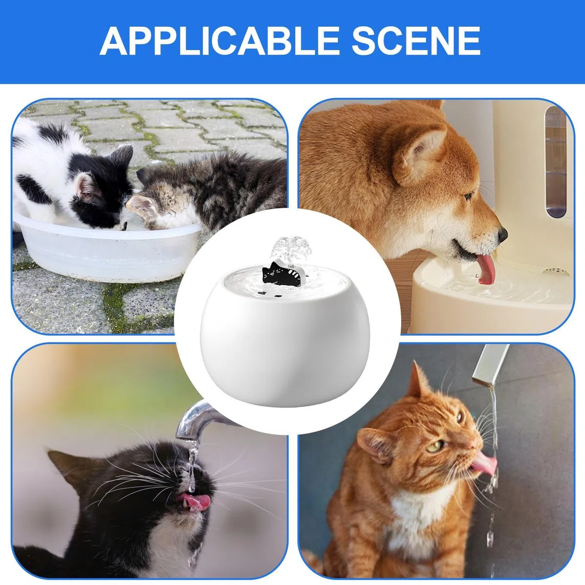 Fuente De Agua para Gatos Dispensador de Agua Fuente para Mascotas