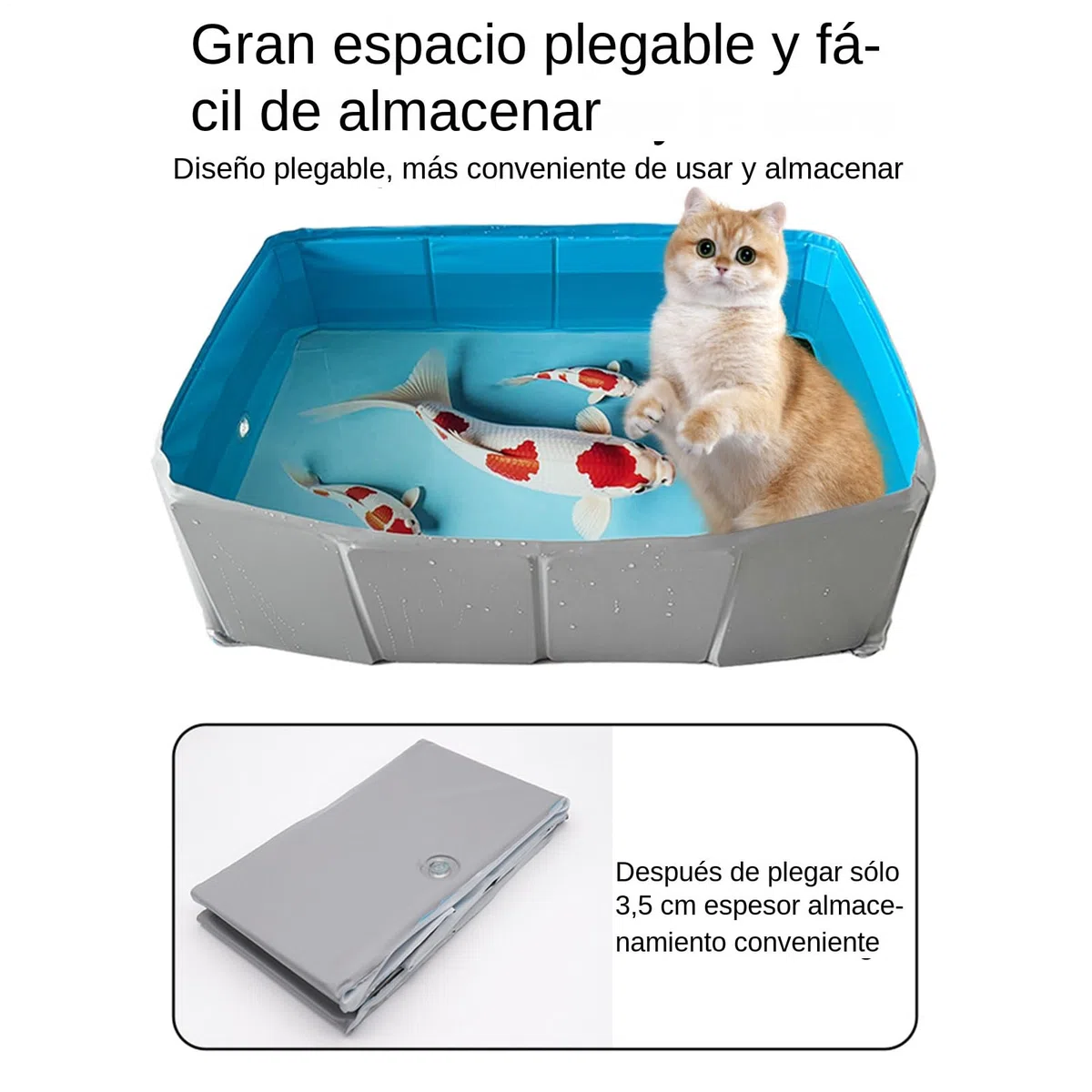 Piscina para Perros Bañera De Perro Plegable De PVC con Forma Cuadrada
