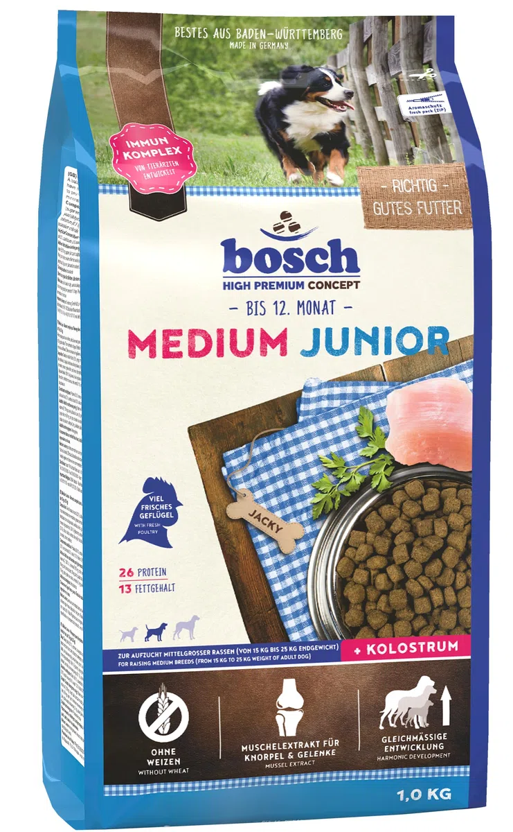 bosch HPC Medium Junior | Alimento seco para perros de razas medianas | 1 x 15 kg