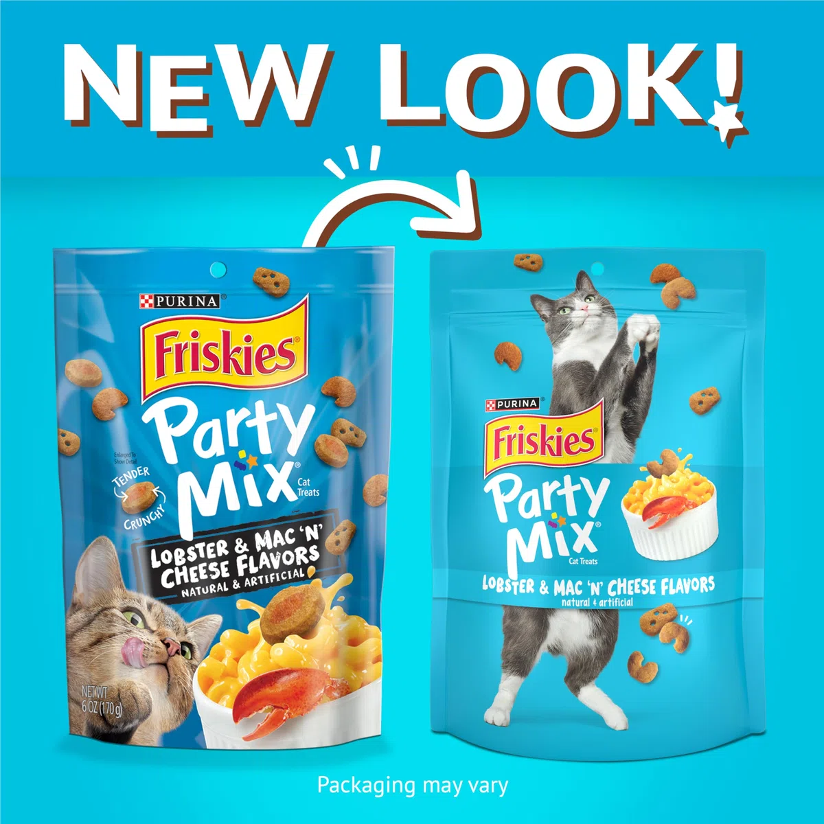 Friskies Purina Party Mix Lobster & Mac N Sabor a Queso (1-6 oz Bolsa)