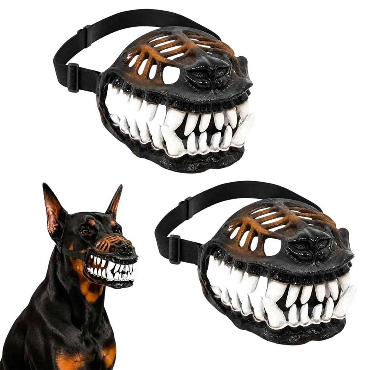2027 Nuevo Bozal Monstruo Hellhound – Perro con Dientes (2 Pcs - B)