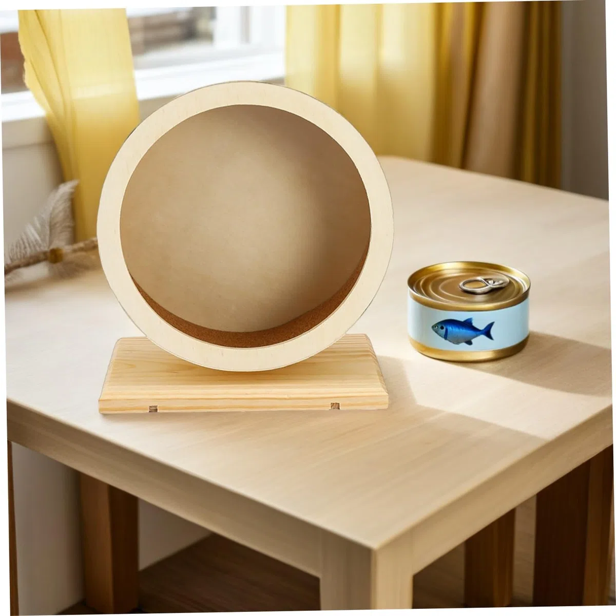 Mobestech 2 Piezas Rueda para Hámster de Madera con Superficie de Corcho y Silenciosa Ruedas Resistentes para Ejercicio de Cobayas Chinchillas y Pequeños Roedores