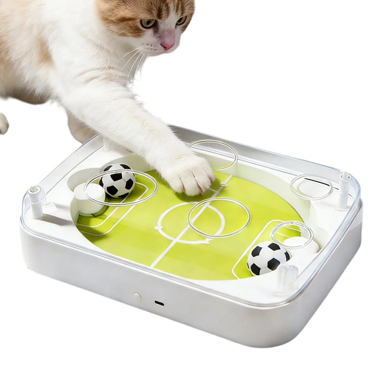 Pelota Interactiva para Gatos Juegos interactivos de fútbol para mascotas | Juguetes Estimulantes para Gatos para caza simulada, rascado, juego suelo, casa, exterior viajes